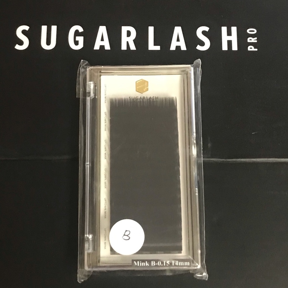 B-Curl Mink Lashes (Single Length Tray) 14mm /.015
